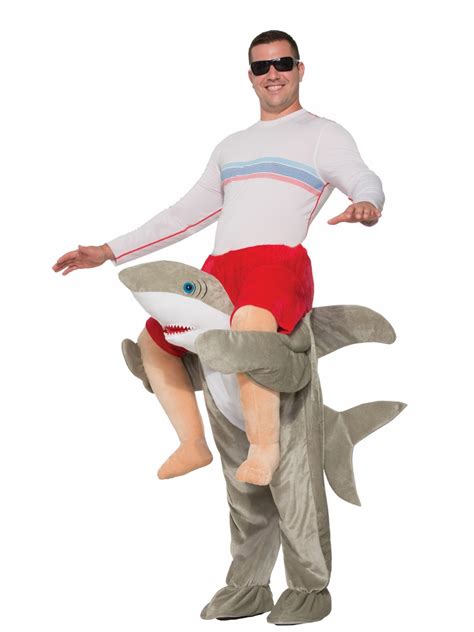 Ride On Shark Adult Costume - PartyBell.com