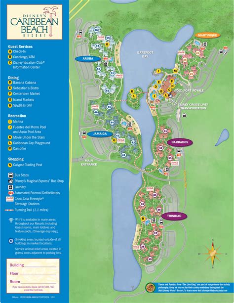 Updated Disney's Caribbean Beach Resort map - Photo 1 of 2