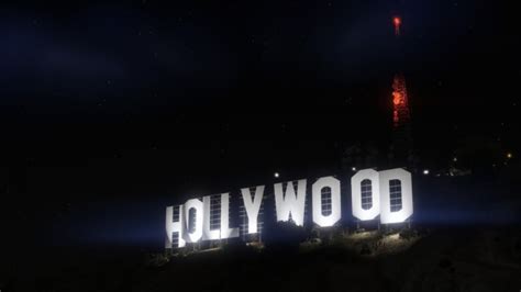 Hollywood Sign At Night - Night - 1600x900 Wallpaper - teahub.io