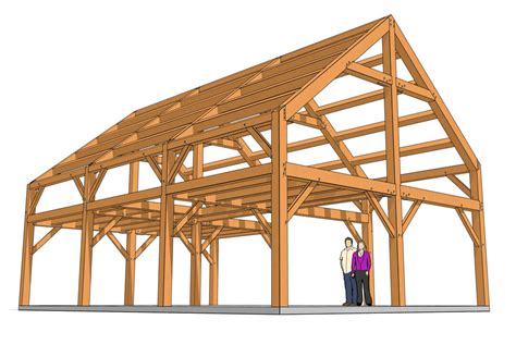 24×36 Timber Frame Barn House Plan - Timber Frame HQ