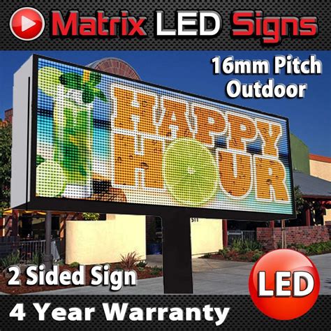 LED Sign Outdoor Full Color Double Sided LED Programmable Message ...