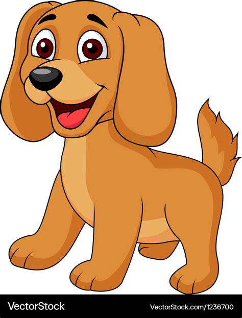 Cute puppy cartoon Royalty Free Vector Image - VectorStock