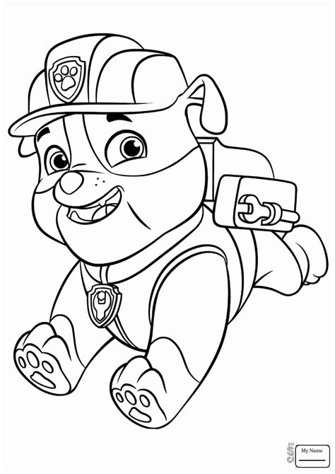 Rubble Paw Patrol Coloring Page at GetColorings.com | Free printable ...