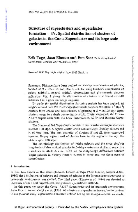 (PDF) Structure of superclusters and superclusters formation - IV ...