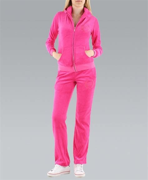 LOVE PINK Velour Zip Up Tracksuit Hoodie - Womens from Krisp Clothing UK