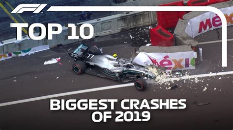 Top 10 Biggest F1 Crashes of 2019 - YouTube