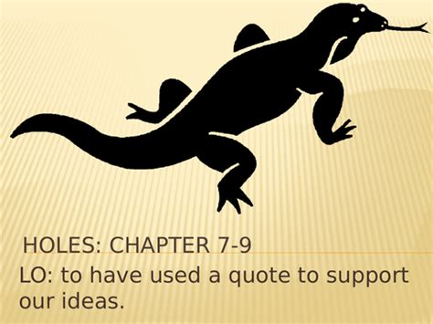 Holes Using Quotes | Teaching Resources