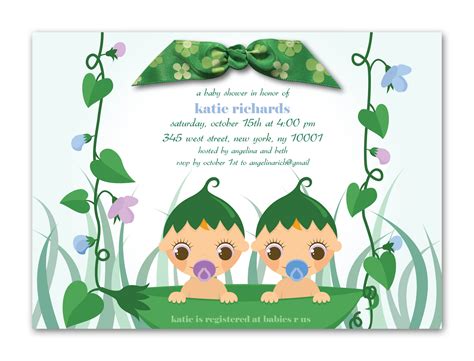 Twin Baby Shower Invitations | DolanPedia Invitations Template