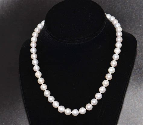 White Cultured Freshwater Pearl Necklace 8-9mm - Choos Jewelry