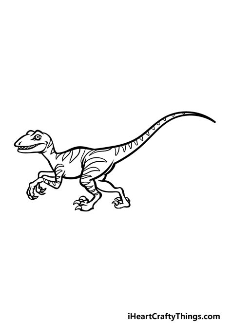 Velociraptor Drawing How To Draw A Velociraptor Step By, 42% OFF