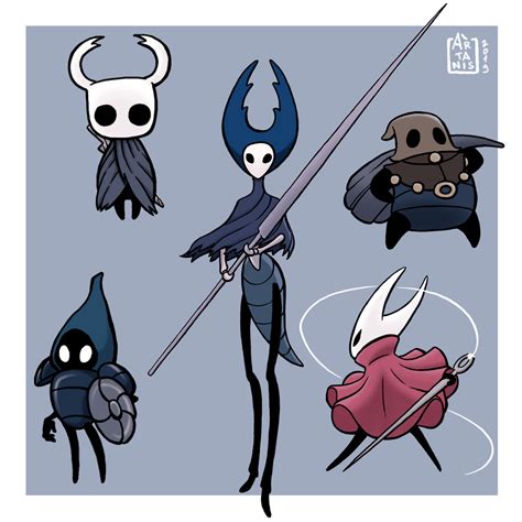 Hollow knight characters studies 1 by ART-RevolveR on DeviantArt