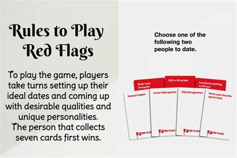 Red Flags Game Rules & Cards (The Game Of Terrible Dates)