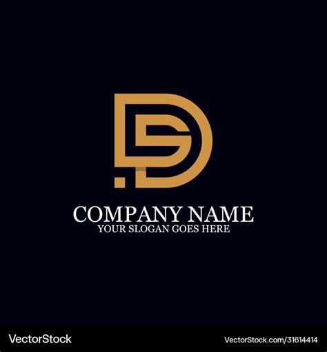 Letter ds monogram logo inspiration great Vector Image