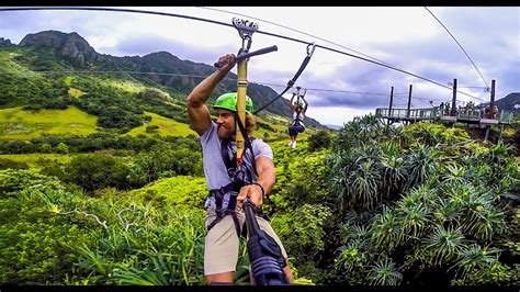 Kualoa Ranch Zipline GoPro - 0ahu, Hawaii - YouTube