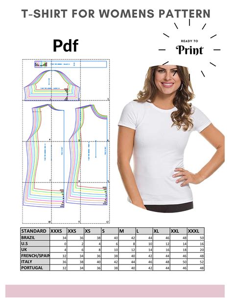 Adelica Pattern 1528 T-shirt Sewing Pattern PDF (printable ...