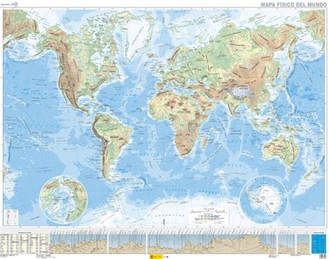 Mapa Físico del Mundo - Mundo | Gifex