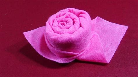 How To Fold A Paper Napkin Into A Rose Bud | - YouTube