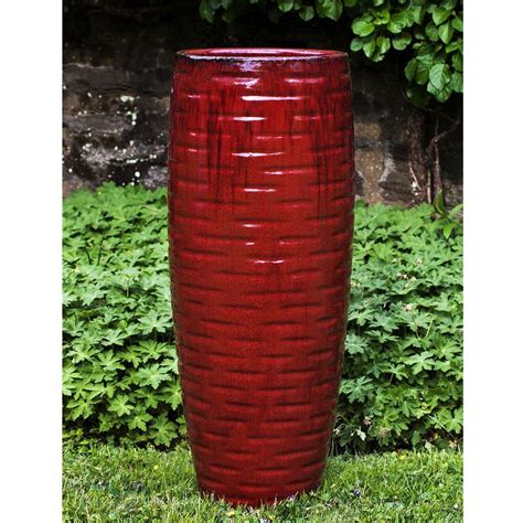 Kinsey Garden Decor indoor outdoor Extra Tall floor Vase glazed ceramic ...