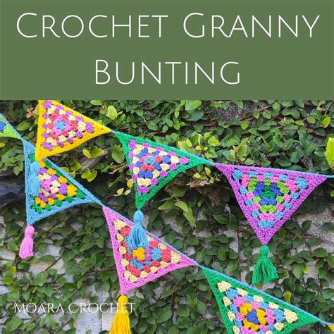 Crochet Bunting Pattern Easy Tutorial with Moara Crochet