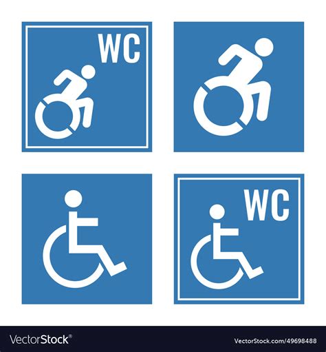 Restroom for the disabled toilet sign Royalty Free Vector