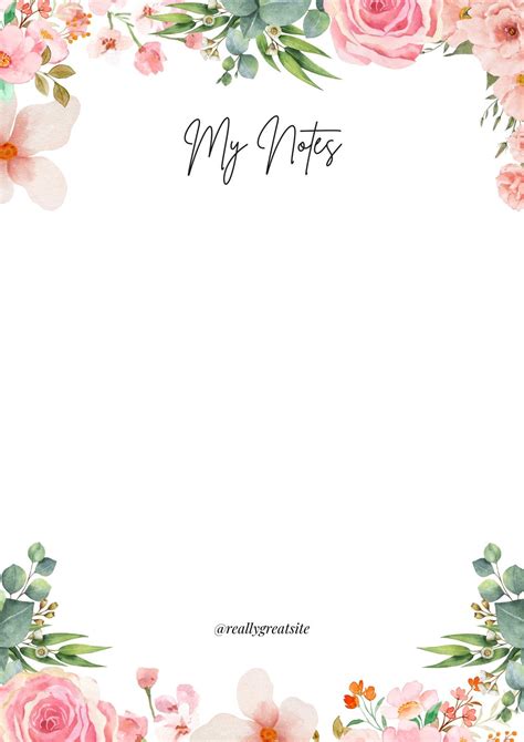 Simple Flower Border Designs For A4 Paper