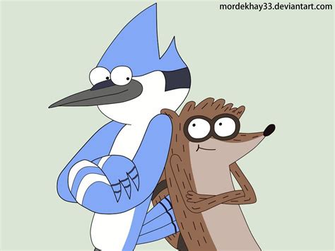 Mordecai y rigby, Lienzos pintados, Dibujos garabateados