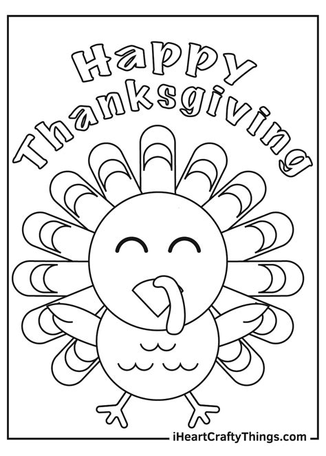 Cute Thanksgiving Turkey Coloring Pages (Updated 2021)