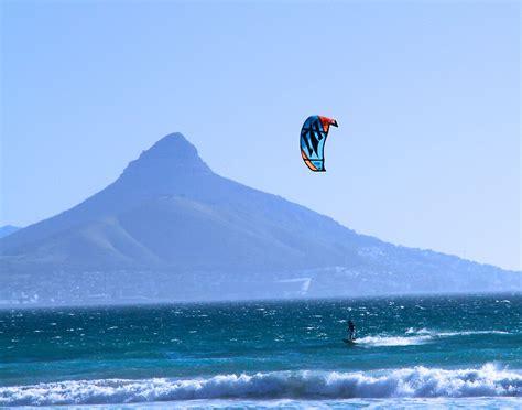 "Kite Surfing Blouberg Beach2" by amyleect | Redbubble