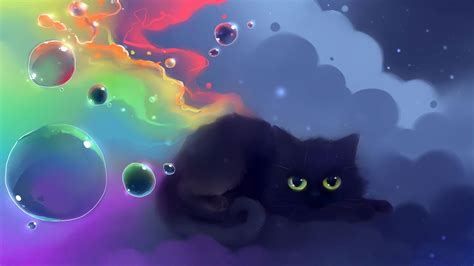 Kawaii Black Cat Halloween Wallpapers - Wallpaper Cave