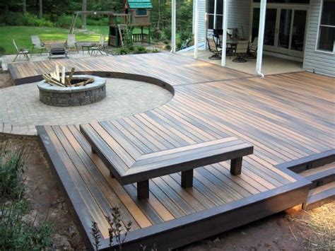 Top 50 Best Deck Fire Pit Ideas - Wood Safe Designs