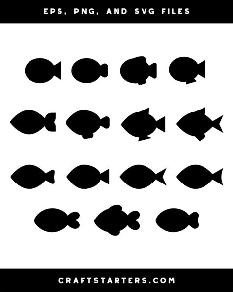 Simple Fish Silhouette Clip Art