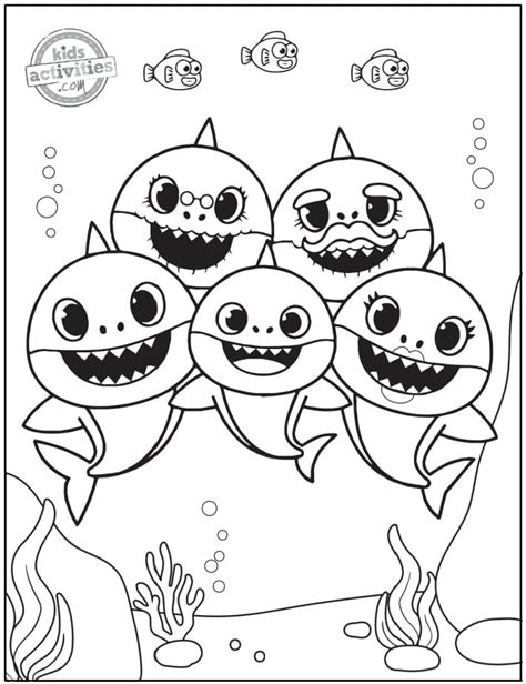 Free Printable Baby Shark Coloring Pages to Download & Print | Kids ...