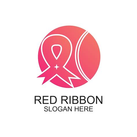 Premium Vector | Red ribbon logo design design simple concept premium ...