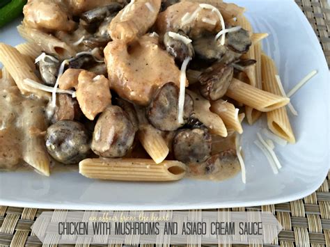 Chicken with Mushrooms & Asiago Cream Sauce