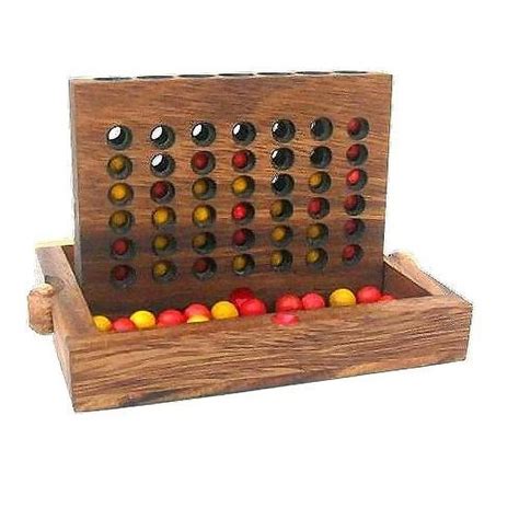 Four In A Row - Wooden Strategy Game - Walmart.com