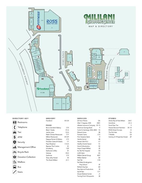 Map – Mililani Shopping Center