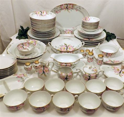 Antique 20s Noritake Azalea Fine China Dinnerware Set for 8 or 10 Total ...