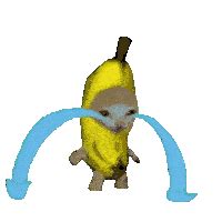 Banana Crying Cat Sticker - Banana crying cat - Discover & Share GIFs