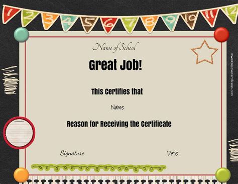 Free Printable Certificates For Students