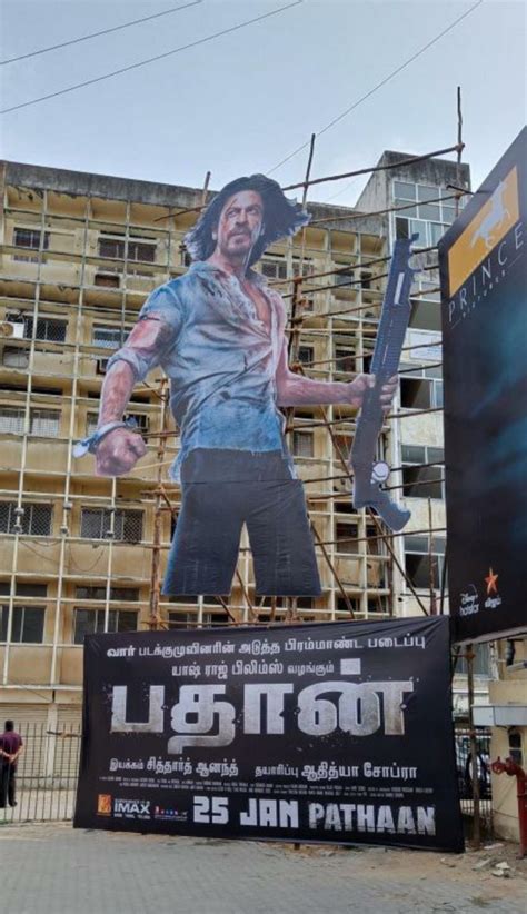 Big cutout for SRK’s Pathan here in Tamil Nadu. The entire poster is in ...