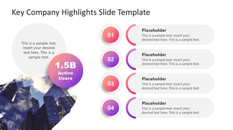 Key Company Highlights Slide Template for PowerPoint - SlideModel