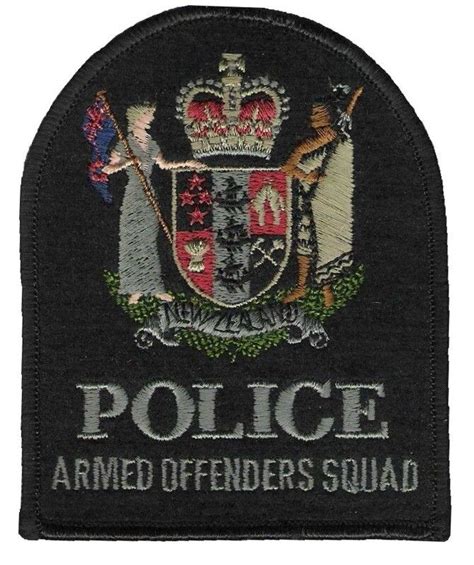 New Zealand Police Armed Offenders Squad | Police patches, Police badge ...