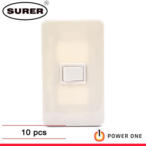 Surer 1364 1 Gang Single Pole Switch, Flush Type (DIY Series) | (1pc or ...