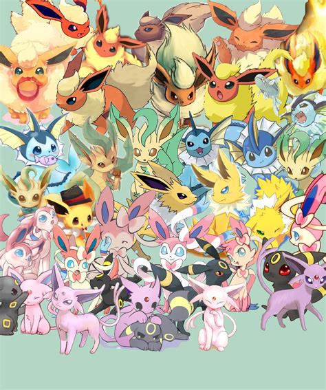 Eevee evolutions | Anime wallpaper, Eevee evolutions, Eeveelutions