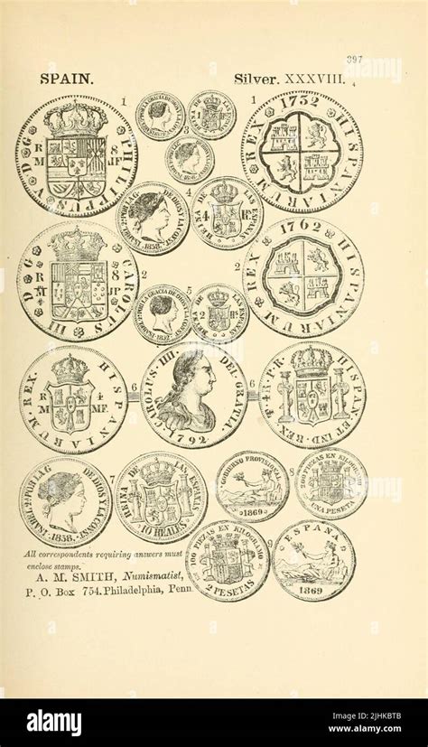 Spanish Silver Coins from the book Illustrated encyclopaedia of gold ...