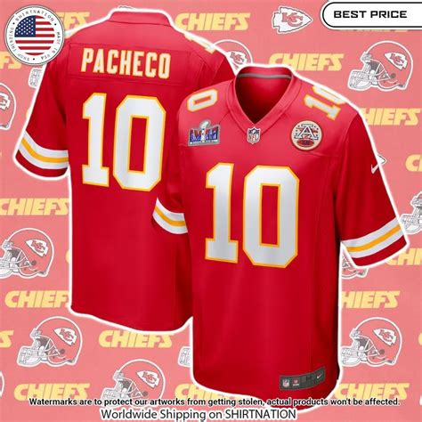 Isiah Pacheco 10 Kansas City Chiefs Football Jersey • Shirtnation ...