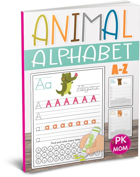 Animal Alphabet Worksheets | Abc workbook, Preschool mom, Preschool