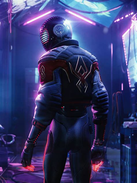 Marvel's Spider-Man Miles Morales Cyberpunk Suit (1668x2224) Resolution ...