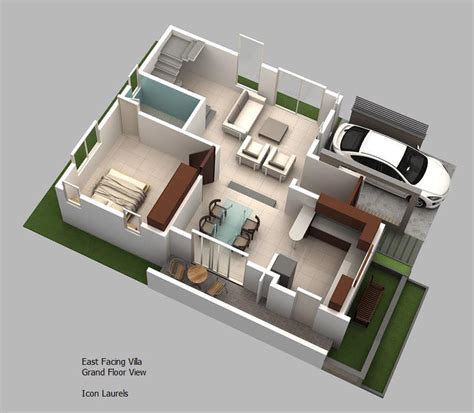 3D Duplex House Plan – Keep it Relax