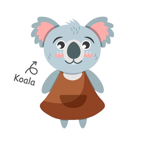 Premium Vector | Koala bear cartoon characters with clothes Vector